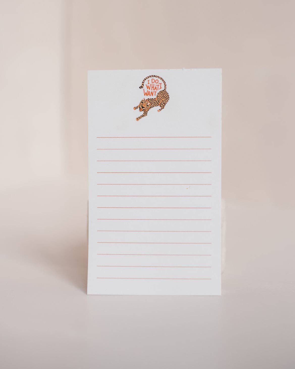 "I Do What I Want" Cheetah Notepad