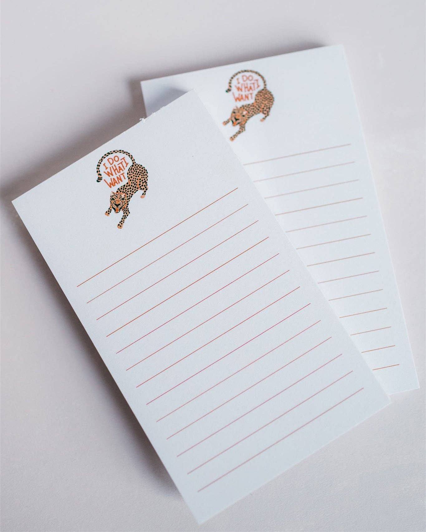 "I Do What I Want" Cheetah Notepad