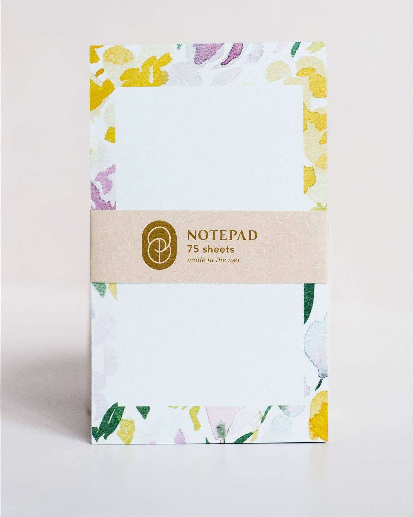 Abstract Flora Watercolor 75 Sheet Desk Notepad