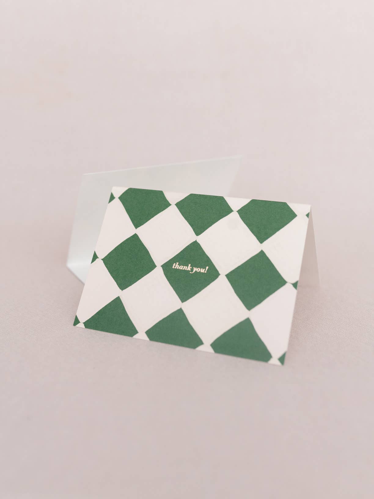 Diamond Folded Thank You Note - Single