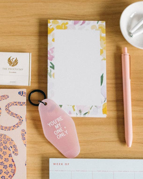 Abstract Flora Watercolor 75 Sheet Desk Notepad