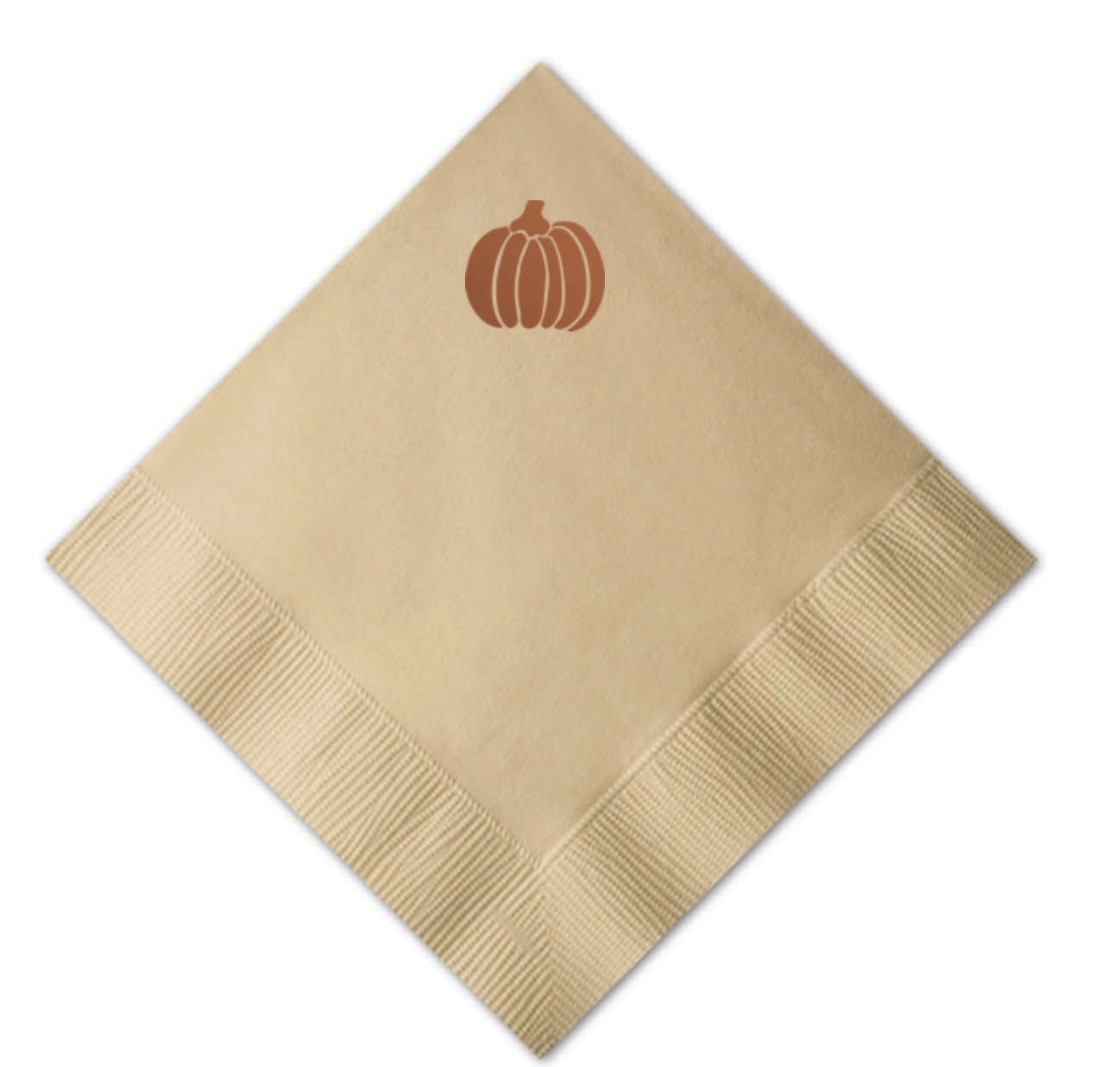 Pumpkin Copper Beverage Napkin - Set of 20