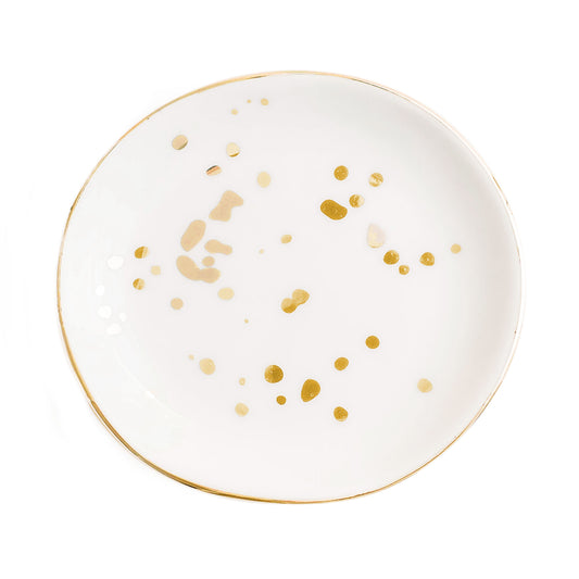 Gold Speckled Jewelry Dish