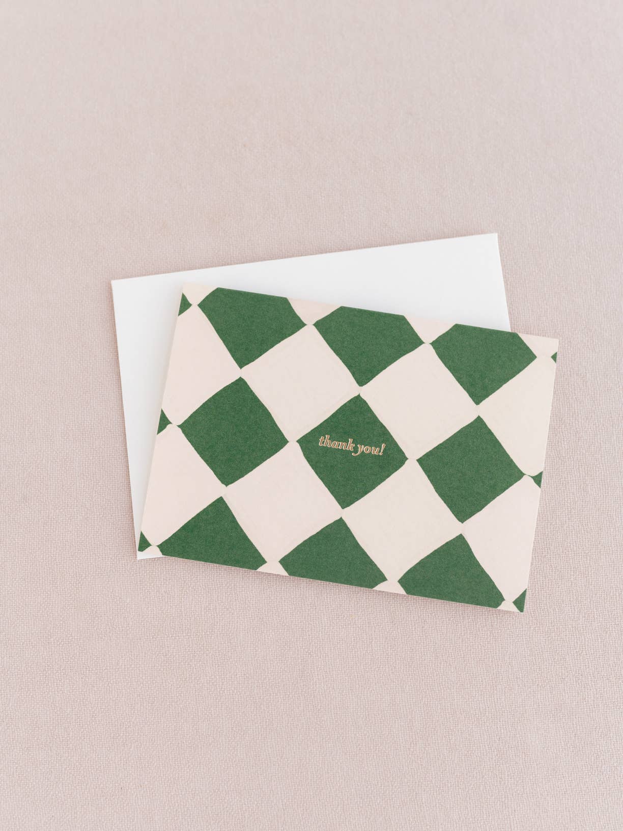 Diamond Folded Thank You Note - Single