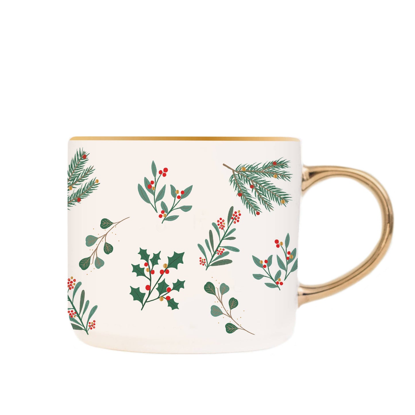 Greenery Holiday Coffee Mug