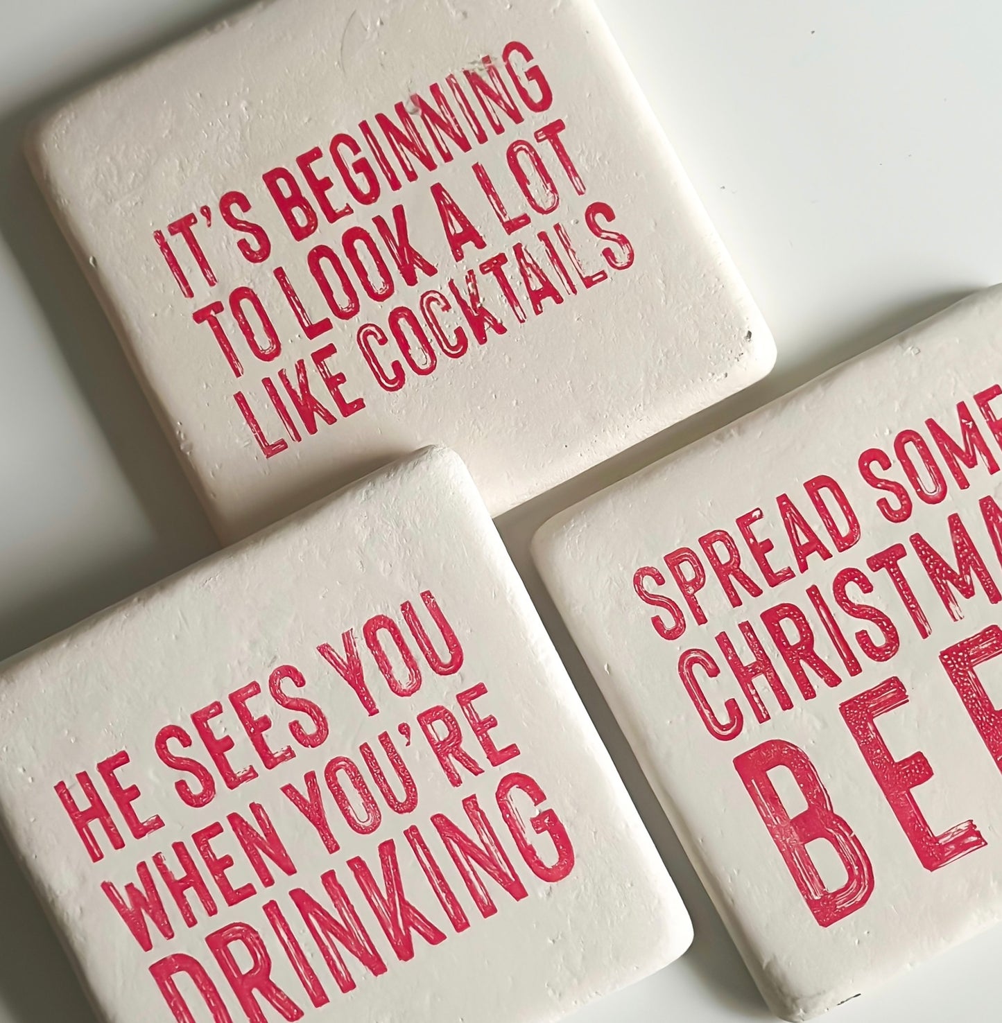 Holiday Stone Coaster - Set of 3