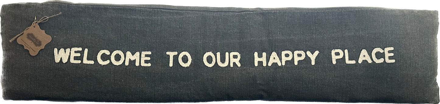 Welcome to our Happy Place Throw Pillow