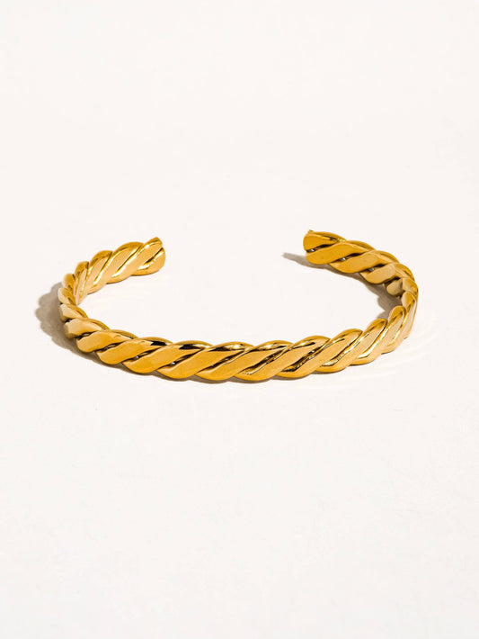 Bénir 18K Gold Non-Tarnish Braided Bangle