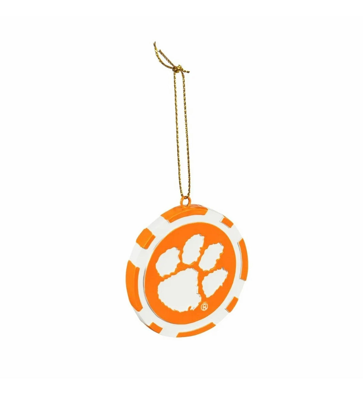 Clemson Poker Chip Ornament